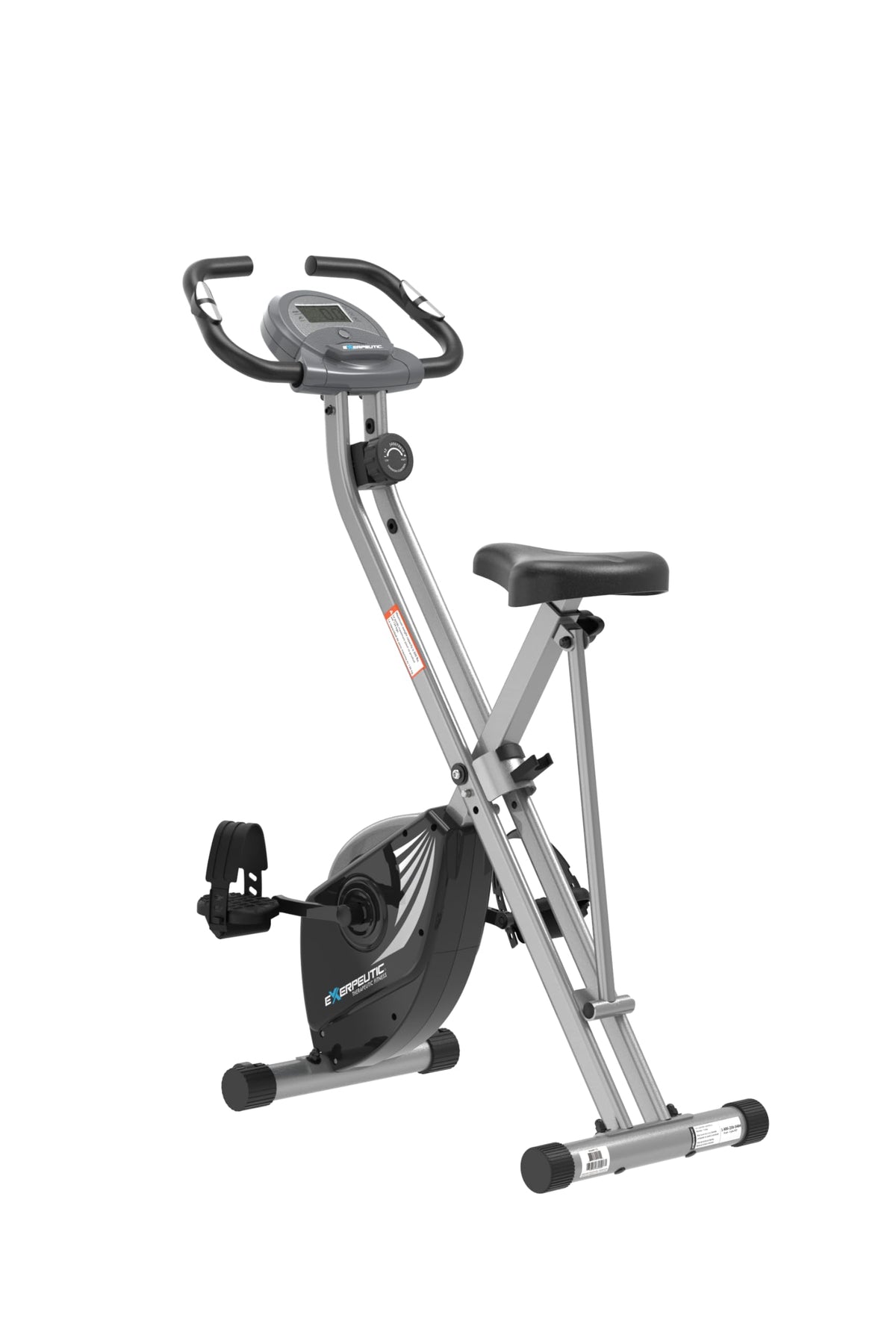 Exerpeutic Foldable Exercise Bike with Regular Seat