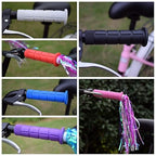 Saplize Bike Handlebar Grips, For Kids Girls Boys Bikes, Balance Bikes, Road Bikes And Scooters, Length 49, With Tassel Streamer