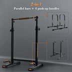 Sportsroyals Dip Bar, Adjustable Parallel Bars For Home Use, Dip Station With 6 Height Level & 1200Lbs Weight Limit