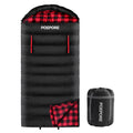 Poepore Flannel Sleeping Bag Cotton 0 Degree Cold Weather For Adults Xxl Wearable Sleeping Bag 4 Seasons Waterproof With Compres