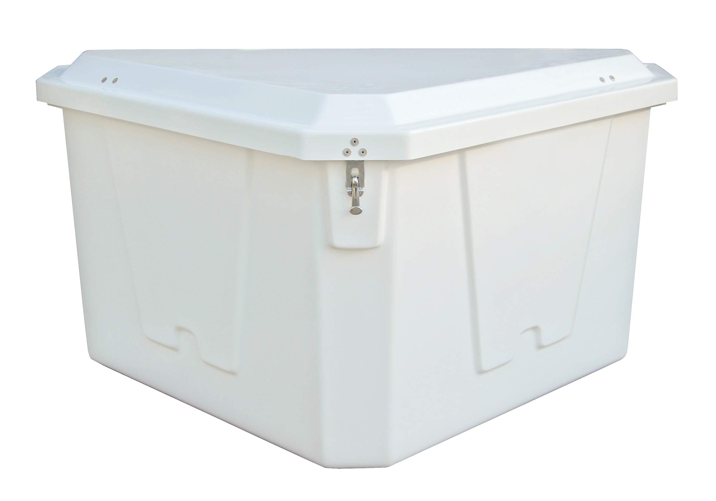 Taylor Made Products 83561 Stow N Go Triangle Dock Box (27.5 x 54, Triangle ) , White