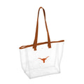 Logo Brands NCAA Texas Longhorns Stadium Clear Bag - Stylish Tote with Shoulder Strap,Snap Closure - Meets Most Stadium Regulati