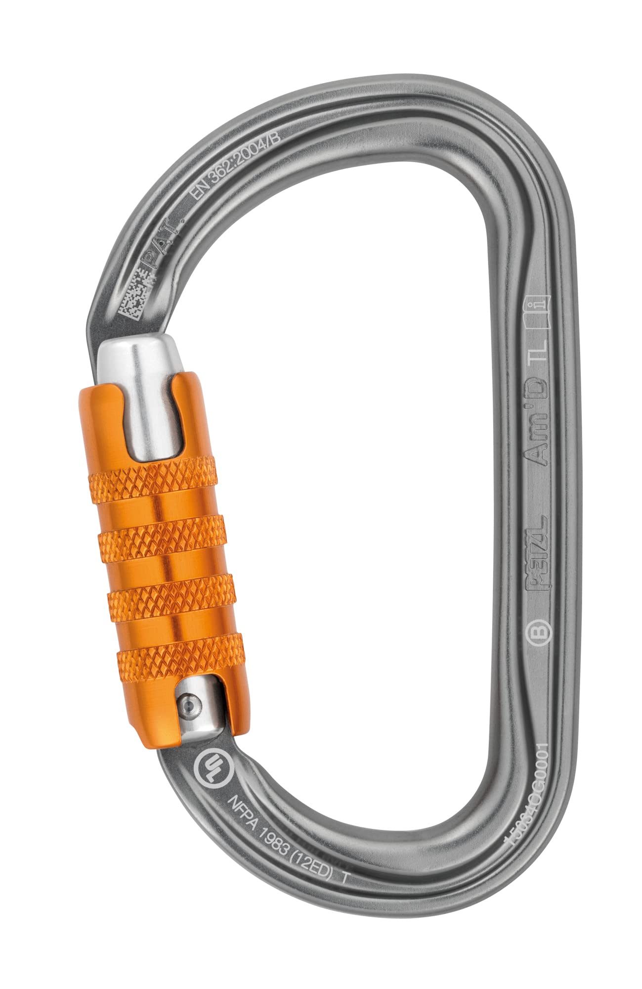 Petzl, Amd Carabiner, Gray, Triact-Lock
