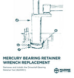 Marine Tech Tools Mercury Bearing Retainer Wrench Replacement 91-43506T, Removes & Installs Driveshaft Bearing Retainer Nut For