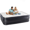 Simple Deluxe Queen Camping Air Mattress with Built-in Electric High-Speed Pump, 16 Tall Portable Foldable Waterproof Inflatable