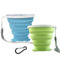 Nintora-C Collapsible Cups, Silicone Collapsible Travel-Cup, Expandable Folding Camping Drinkingcup With Lids Reusable Small Por