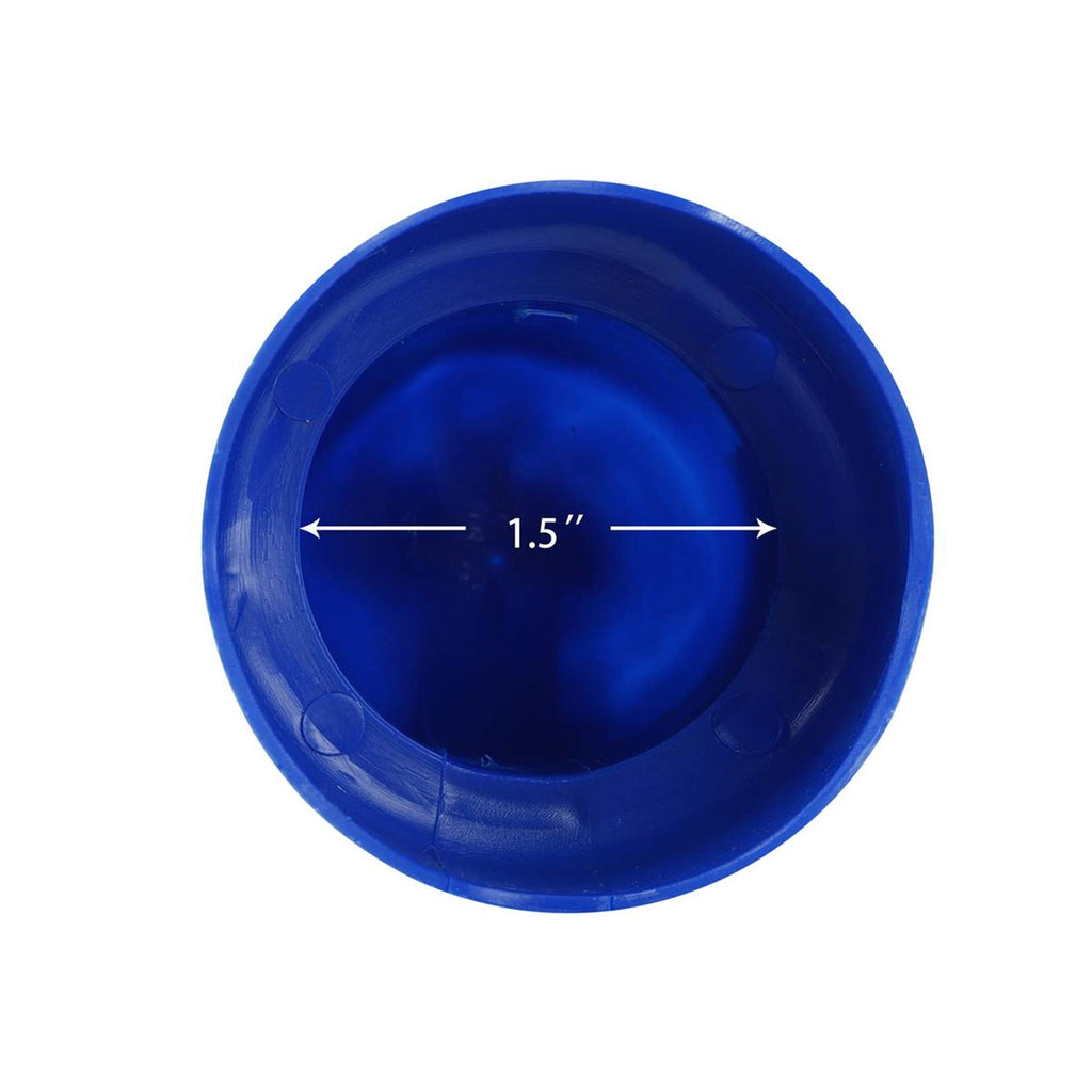 Ziziland 1.5'' Diameter Trampoline Enclosure Pole Cap With Screw Thumb, 8 Pieces, Blue