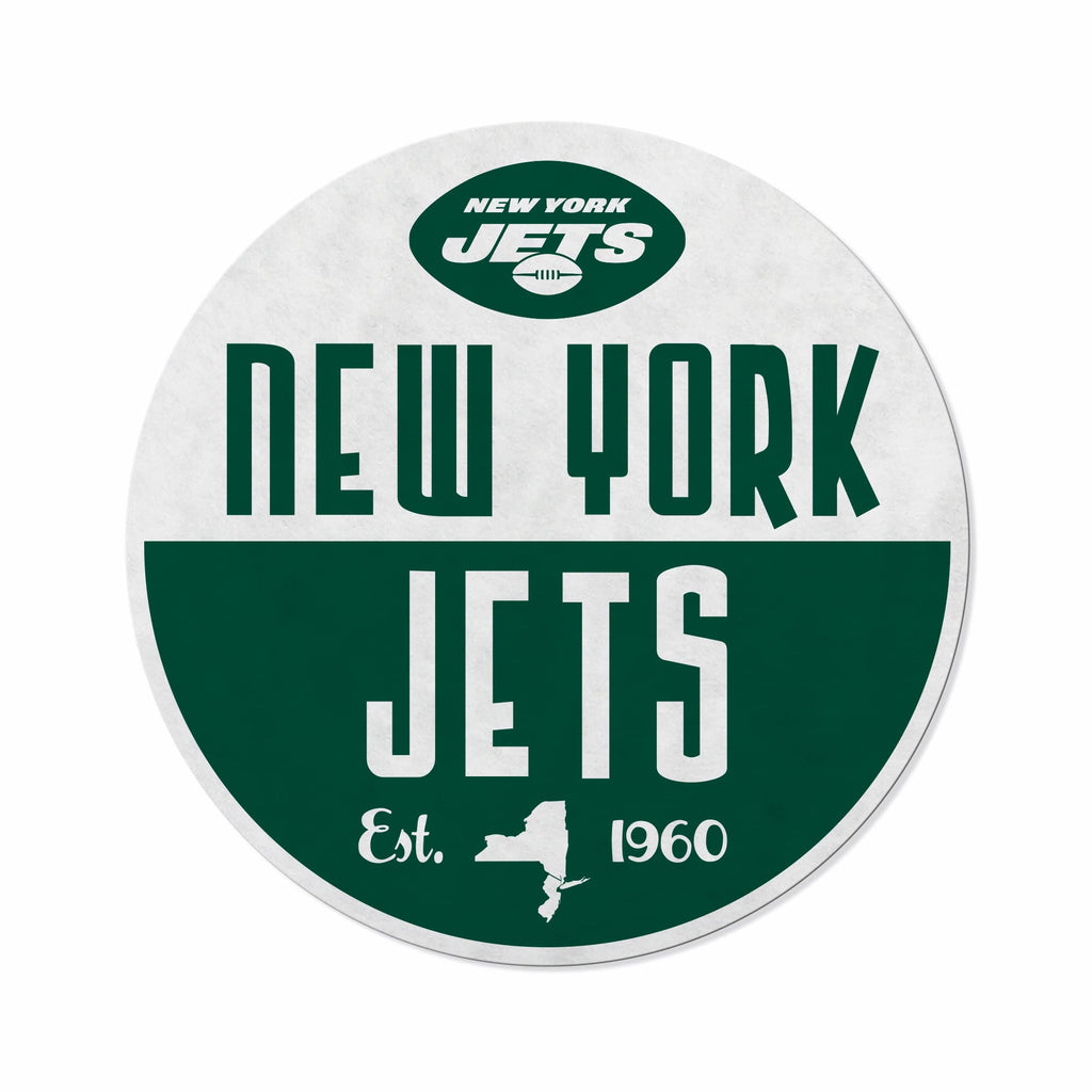 Rico Industries Nfl New York Jets Classic Shape Cut Pennant - Home And Living Room D  Cor - Soft Felt Ez To Hang , 18X0.10X18