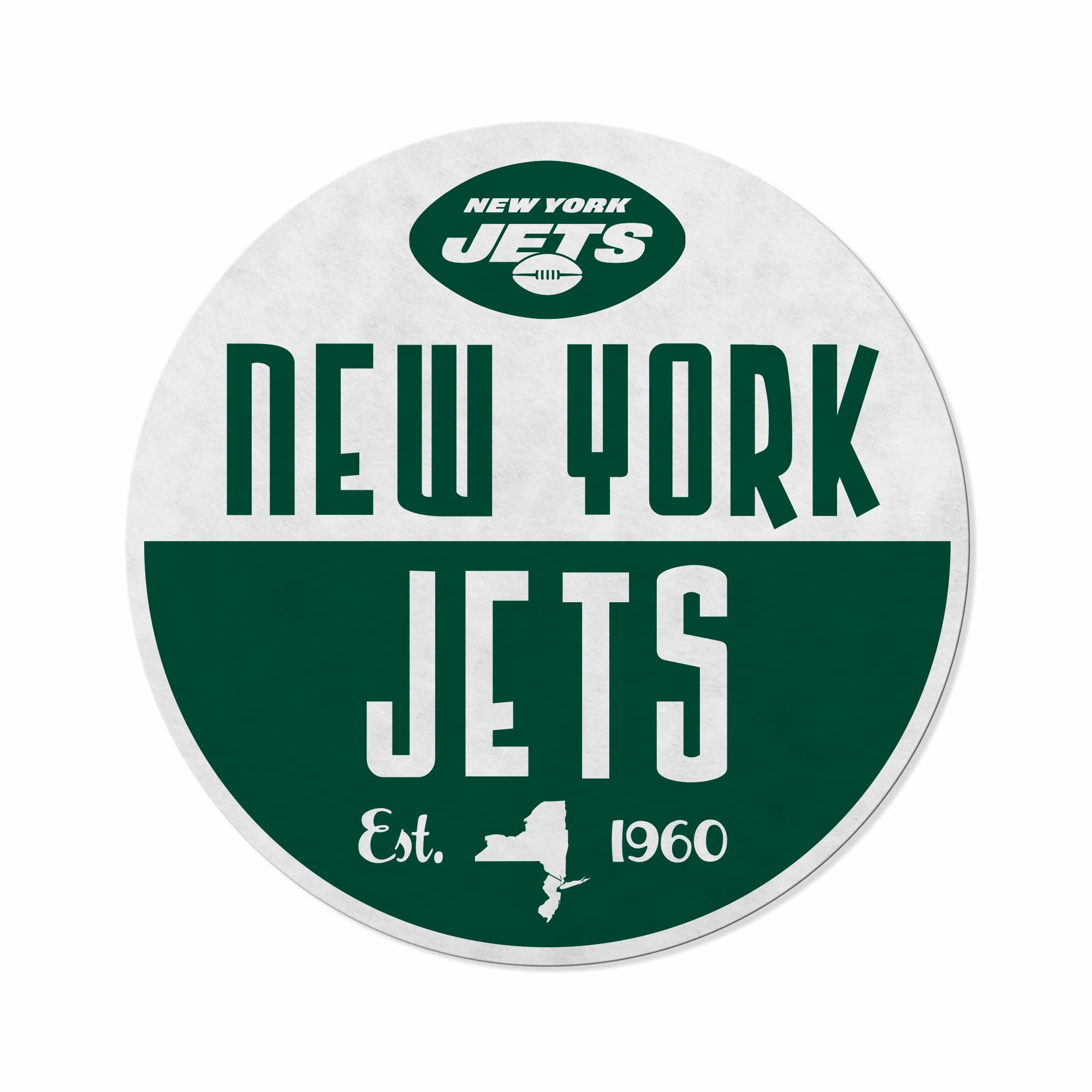 Rico Industries Nfl New York Jets Classic Shape Cut Pennant - Home And Living Room D  Cor - Soft Felt Ez To Hang , 18X0.10X18