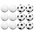 12 Pack Of Mixed Foosballs - For Standard Foosball Tables & Classic Tabletop Soccer Game Balls (6 Black & White Soccer) (6 Smoot