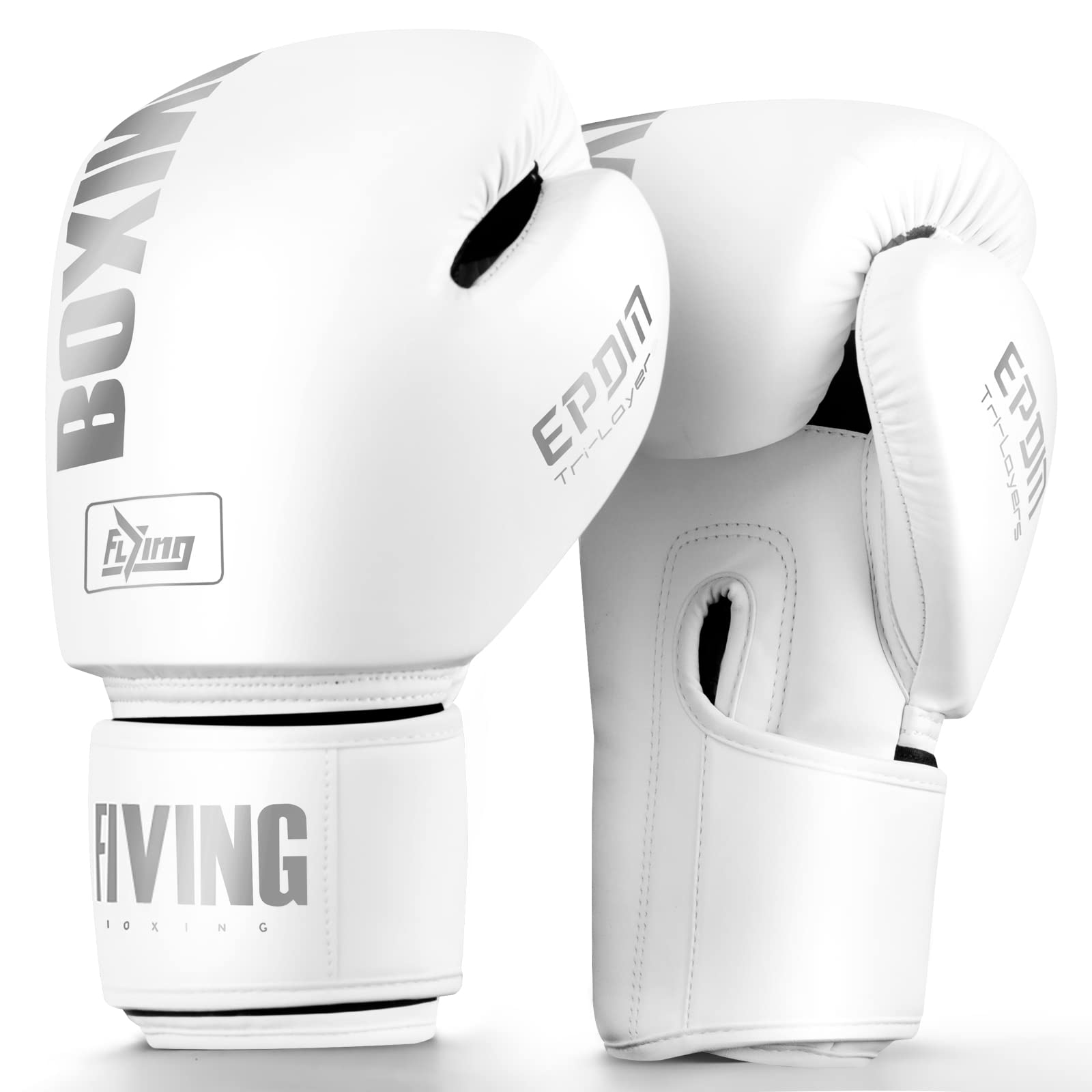Boxing Gloves For Men And Women Suitable For Boxing Kickboxing Mixed Martial Arts Muay Thai Mma Heavy Bag Fighting Training (Whi