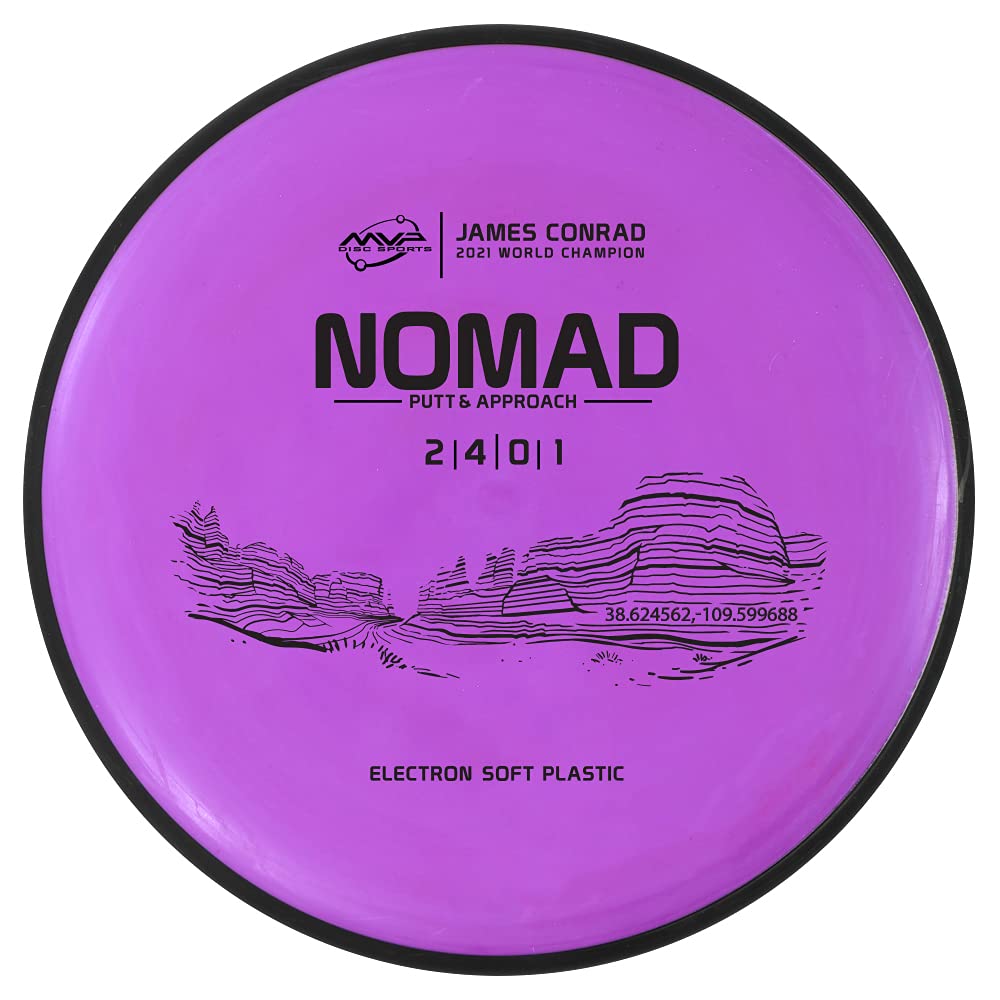 Mvp Disc Sports Electron Nomad (Soft) James Conrad Edition Disc Golf Putter (165-170G / Colors May Vary)