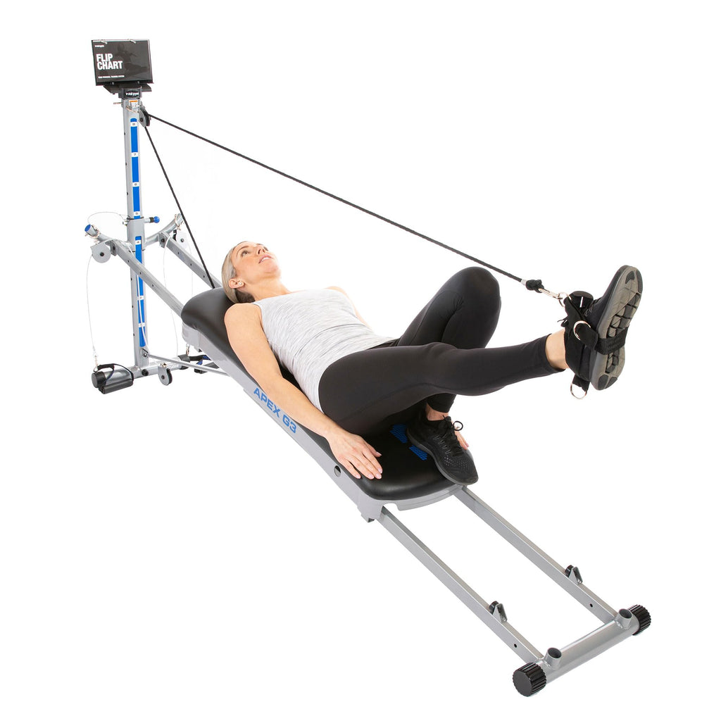Total Gym Apex G3 Versatile Indoor Home Gym Workout Total Body Strength Training Fitness Equipment With 8 Levels Of Resistance A