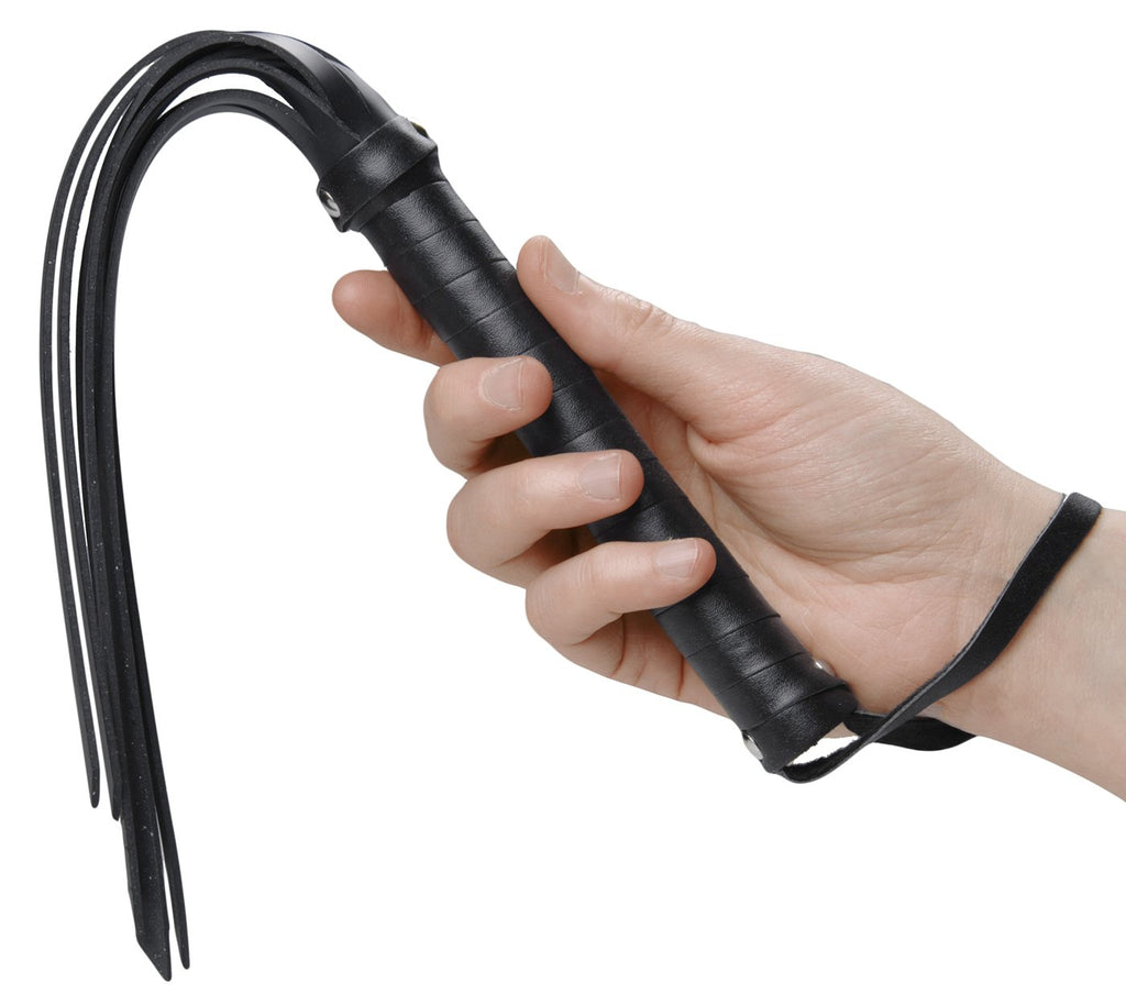 Hb Leather Rubber Strands Hand Whip