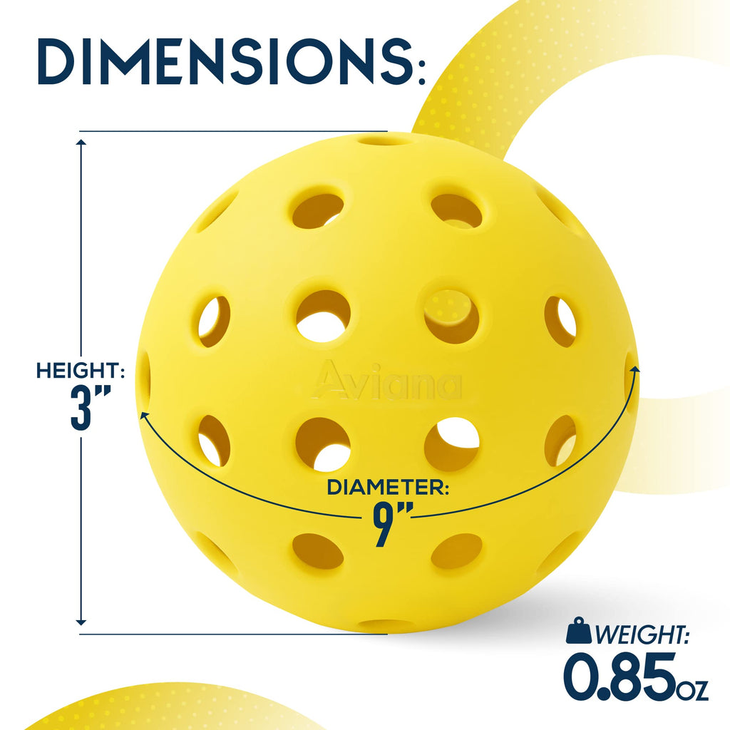 Pickleball Ball Set | Professional Usapa Approved For Sanctioned Tournament Play | 40 Holes & Specifically Designed For Outdoor