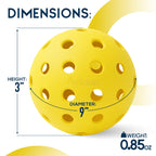 Pickleball Ball Set | Professional Usapa Approved For Sanctioned Tournament Play | 40 Holes & Specifically Designed For Outdoor