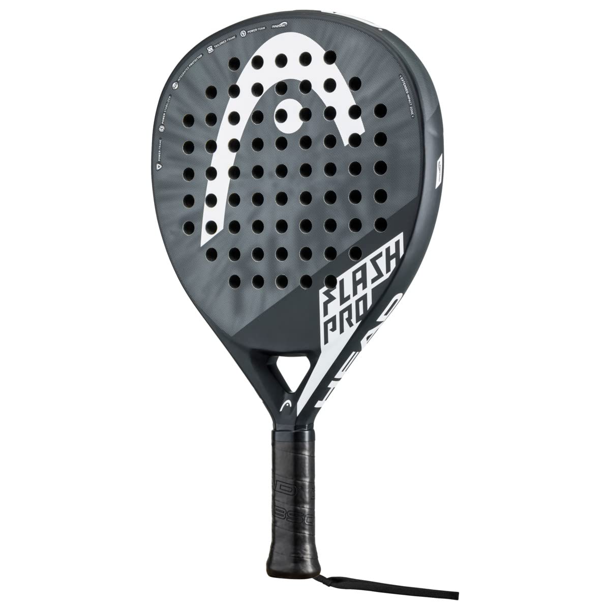 HEAD Flash Pro 2023 Padel Racket, Black/White