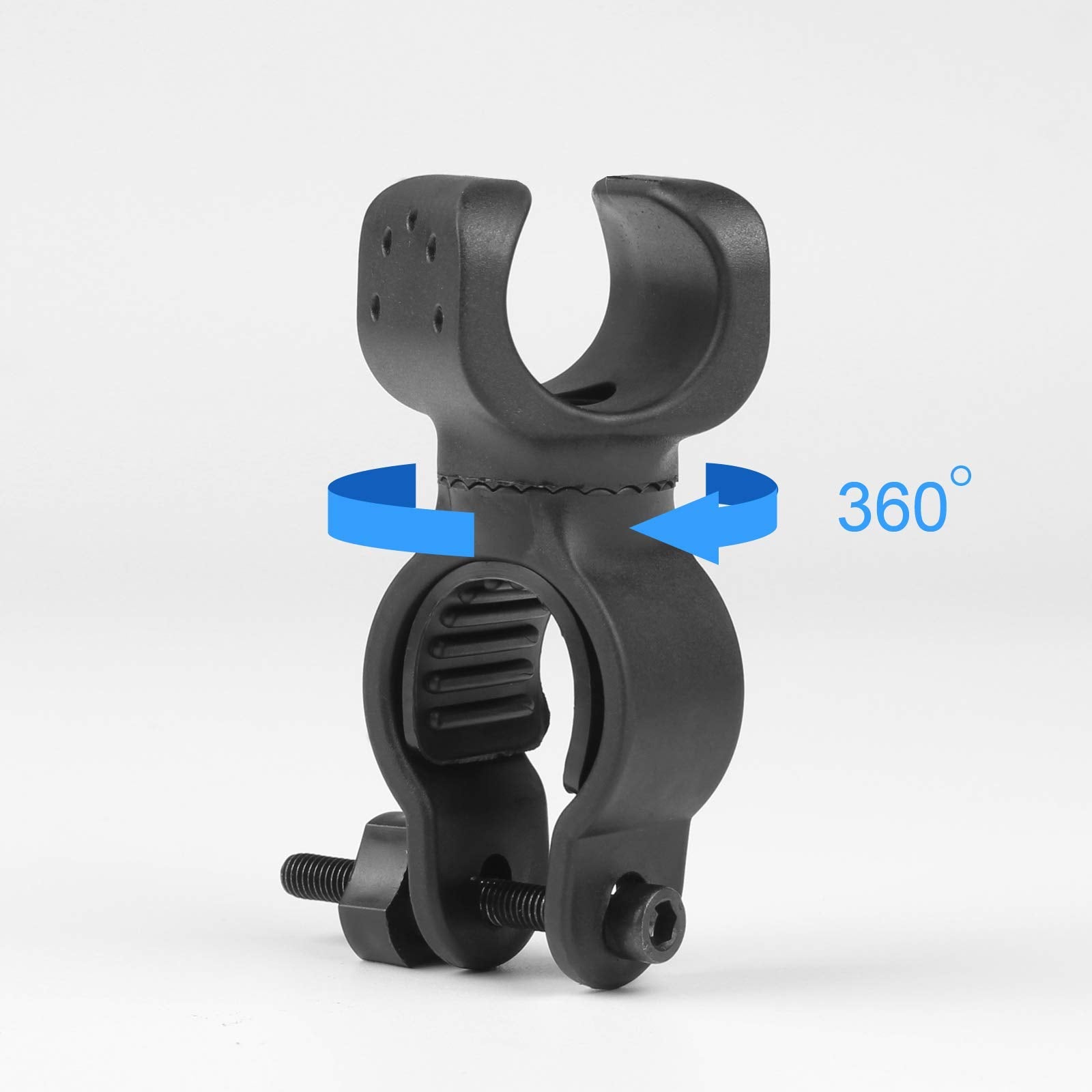 Bike Flashlight Mount [2 Pack] Handlebar Light Holder Mount Bicycle Mounting Bracket Flashlight Holder Torch Clip 360 Rotation B