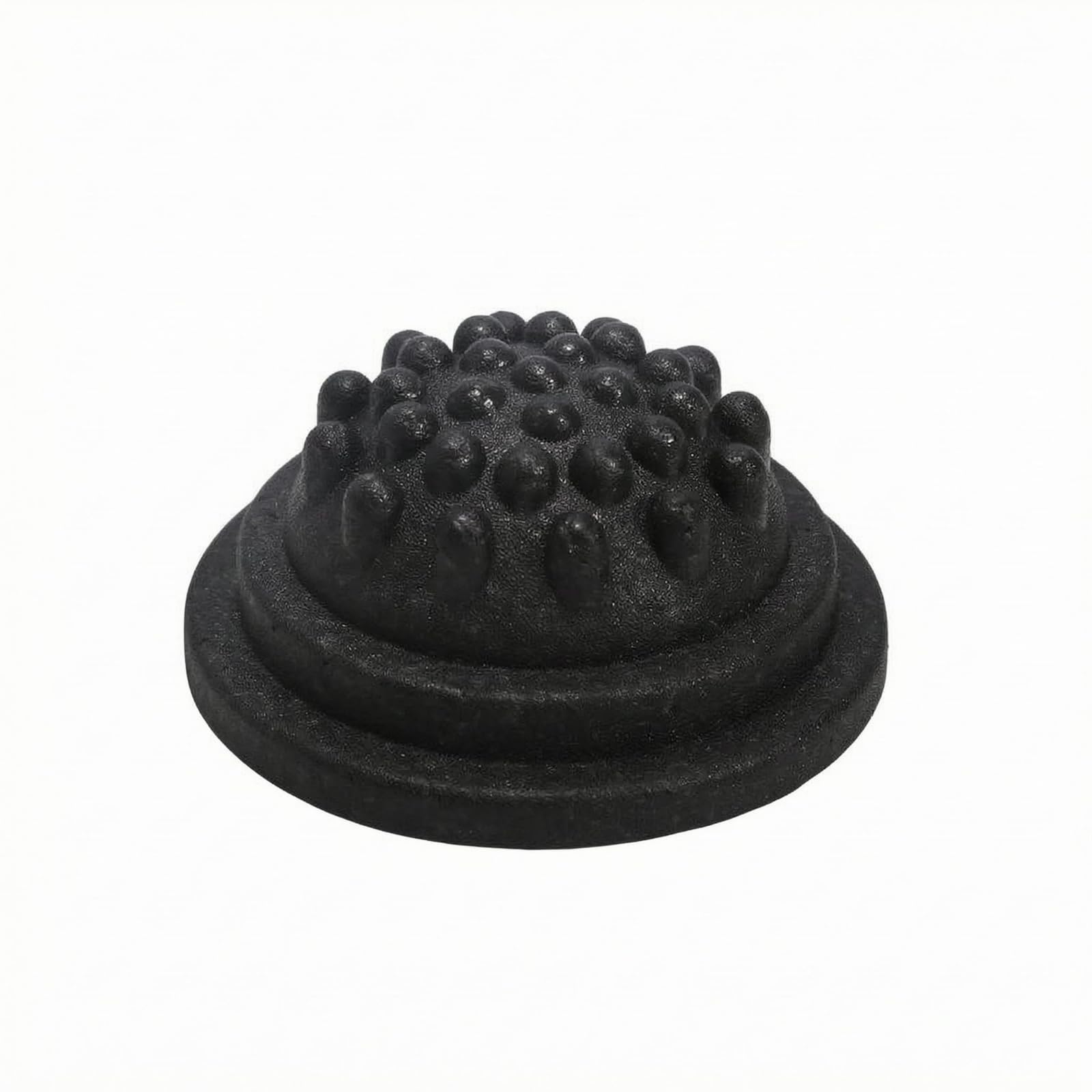 APIRILY Compact Foam Massage Ball 9.8 Cm Textured Massage Ball Round Base Black, Round Bump Black | Foam Rollers | Fitness Equip