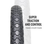 Mohegia Bike Tire,26'' X 2.125'' Folding Beach Cruiser Bicycle Replacement Tires/White Side Wall