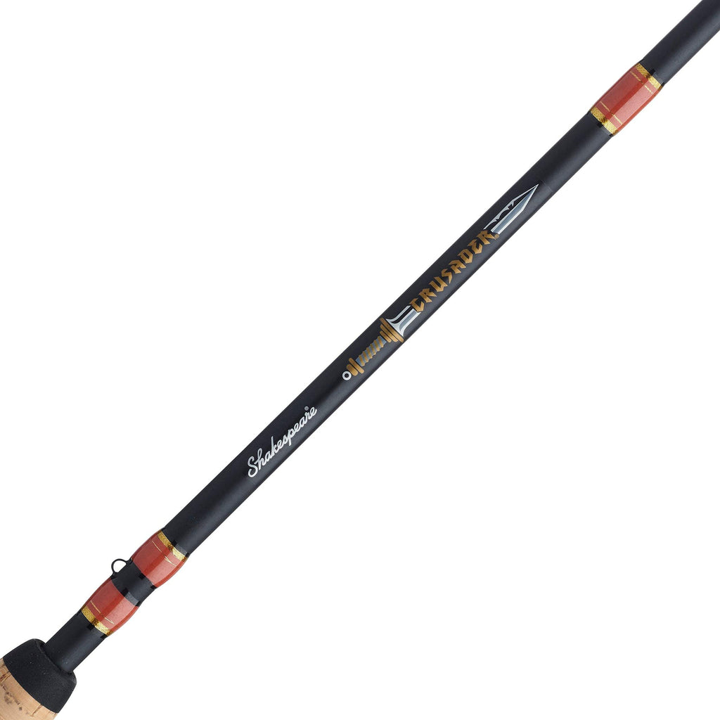 Shakespeare Crusader Spinning Reel And Fishing Rod Combo, Red/Black/Cork