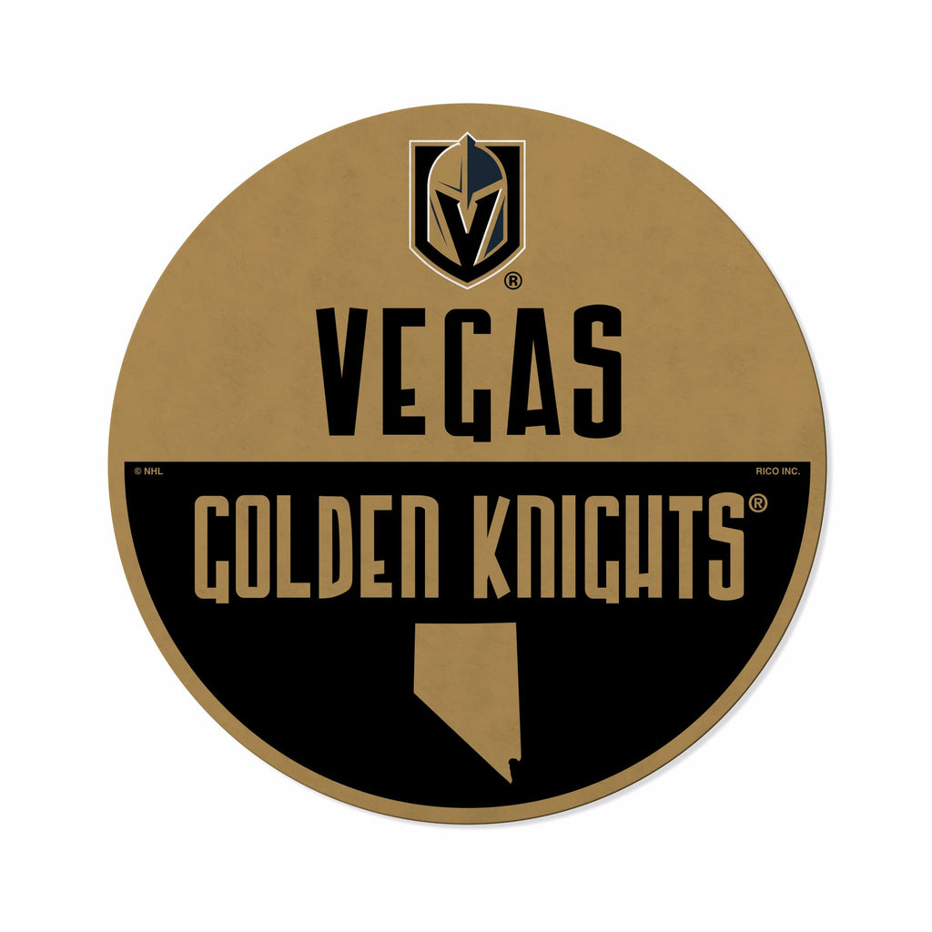Rico Industries Nhl Vegas Golden Knights Classic Shape Cut Pennant - Home And Living Room D  Cor - Soft Felt Ez To Hang 18X0.10X