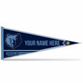 Rico Industries Nba Basketball Memphis Grizzlies Personalized - Custom 12'' X 30'' Soft Felt Pennant - Ez To Hang