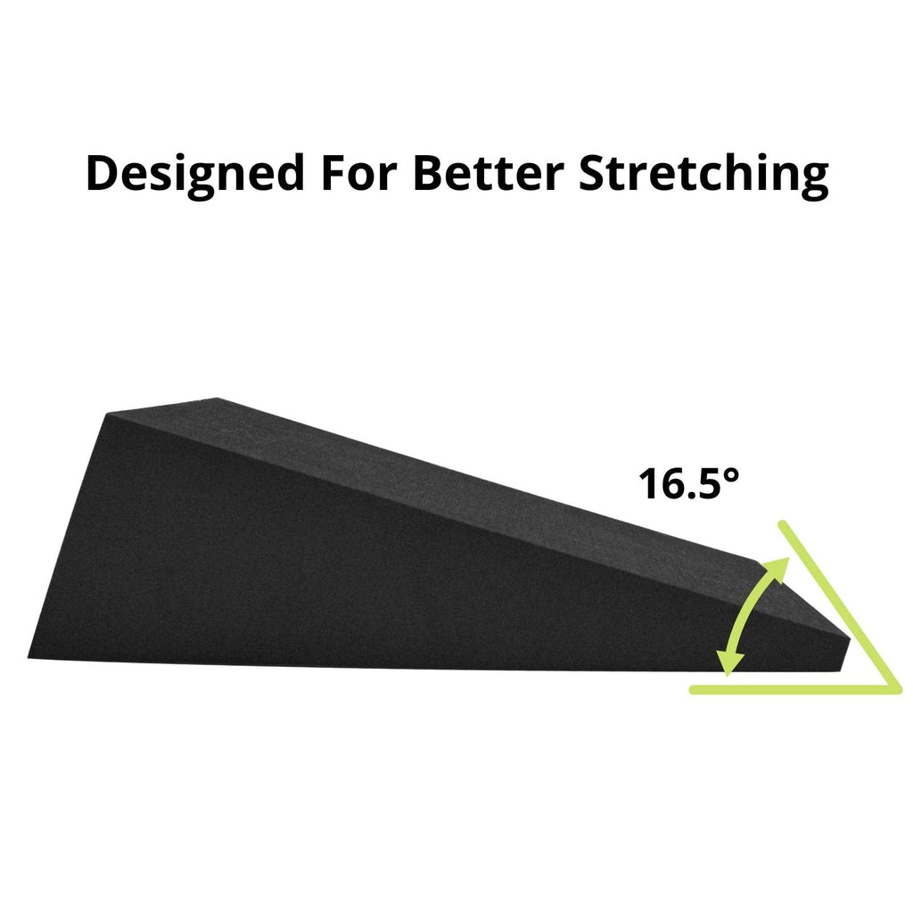 Strongtek 13'' Large Yoga Foam Wedge, Slant Board, Calf Stretcher, For Lower Leg Strength, Stability, Incline Wedge, Knee Pad, B