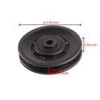 Topfinder 90Mm(3.54Inch) Universal Bearing Pulley Wheel For Cable Machine Gym Equipment Part Garage Door (2 Pcs)