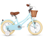 Glerc Little Molly 14 Inch Kids Bike, Retro Cruiser Girls Bike for Children Ages 3-5 Years Old, Kids Bicycle with Wicker Basket