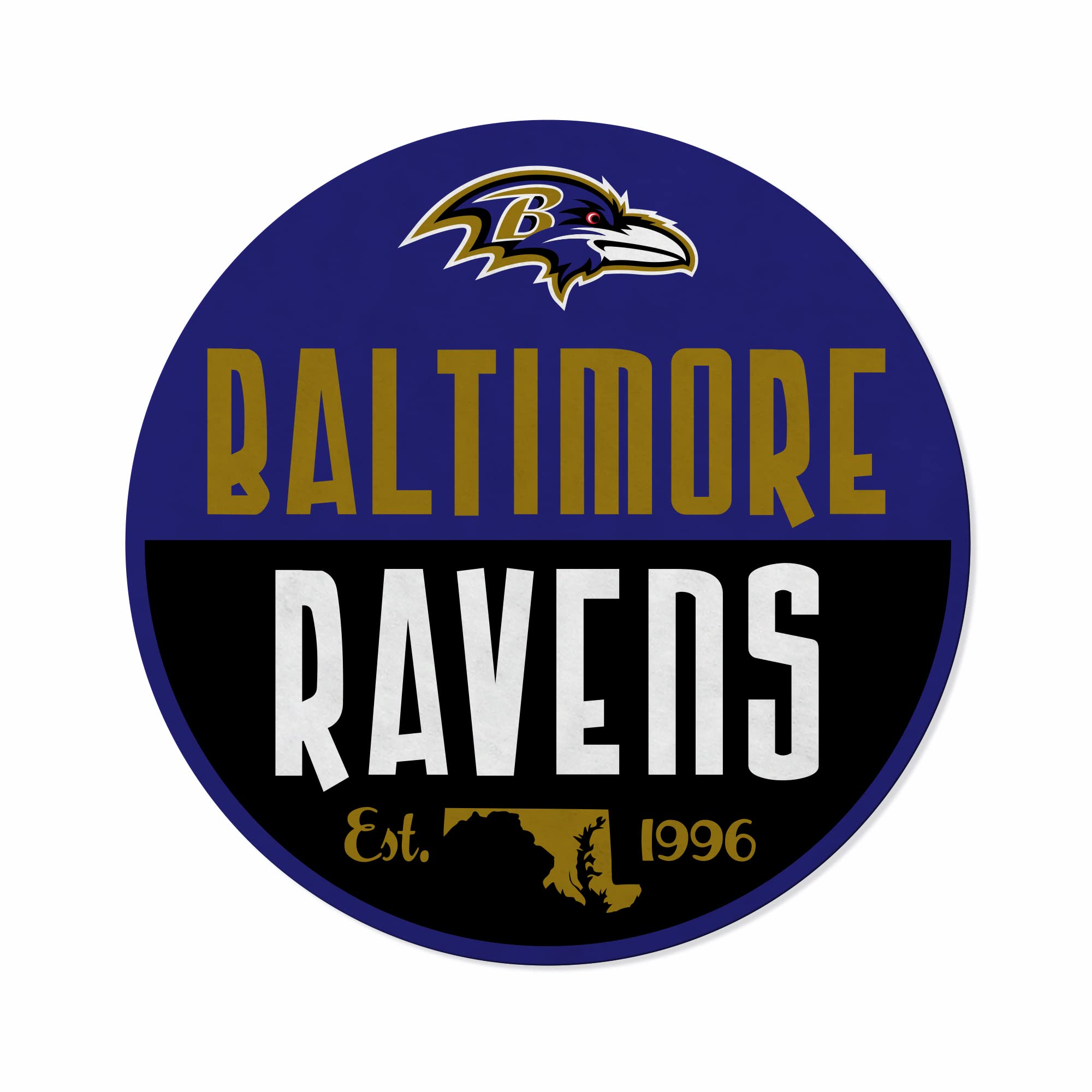 Rico Industries Nfl Football Baltimore Ravens Classic Shape Cut Pennant - Home And Living Room D  Cor - Soft Felt Ez To Hang