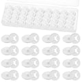 Juexica Running Bib Clips Race Number Buckle Fixing System Triathlon Race Bib Holder Marathon Fastener Holder for Field Event(Wh