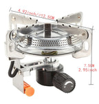 Dzrzvd Windproof Portable Backpacking Stove Burner With Piezo Ignition,Stove Adapter,Plastic Storage Box,Lightweight,Propane But