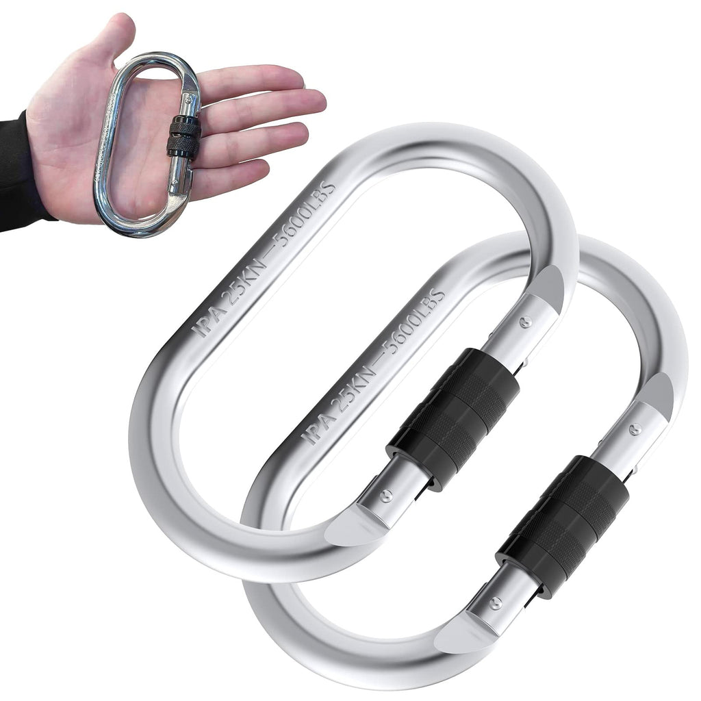 Oak-Sports Caribeener Clips,Climbing Carabiner(25Kn=5600Lbs),Heavy Duty Carabiner Clip,Multipurpose For Rigging, Ropes, Hammocks