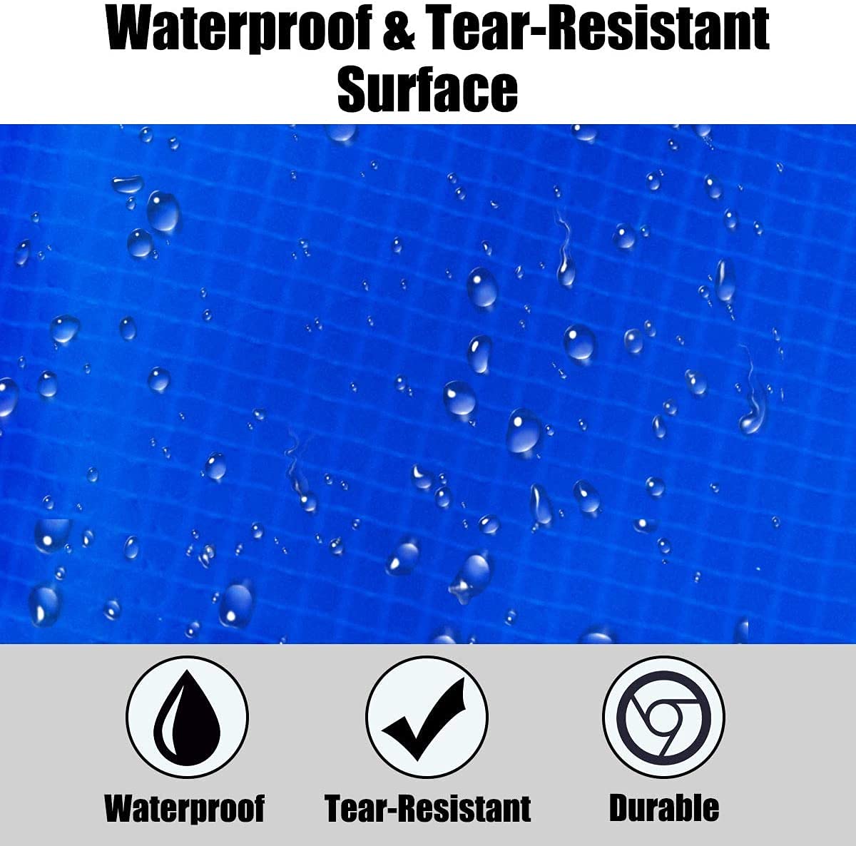 Trampoline Replacement Pad Safety Spring Cover, No Holes For Pole, Universal Fits For 10Ft Frames, Waterproof Trampoline Accesso