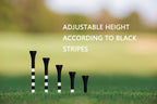 Zivisk Wooden Golf Tees 2-3/4 Inch 100 Count, 2.75'' Long Golf Wood Bamboo Tees(Black,70Mm)