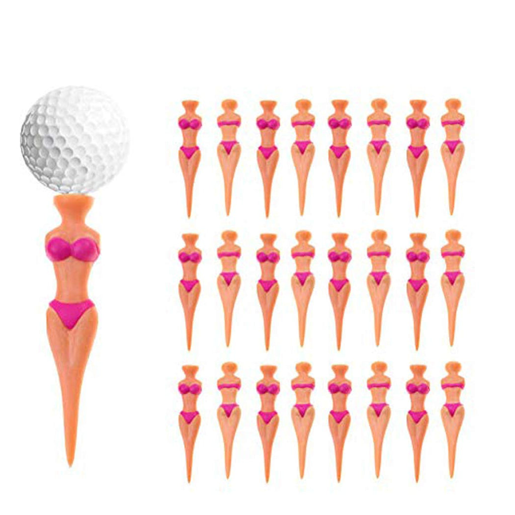 Golf Tees, Golf Accessories For Men, 3'' Funny Golf Tees, Golf Sexy Girl Lady Tees Fun Holder Home Golf Training (Purple-24P)