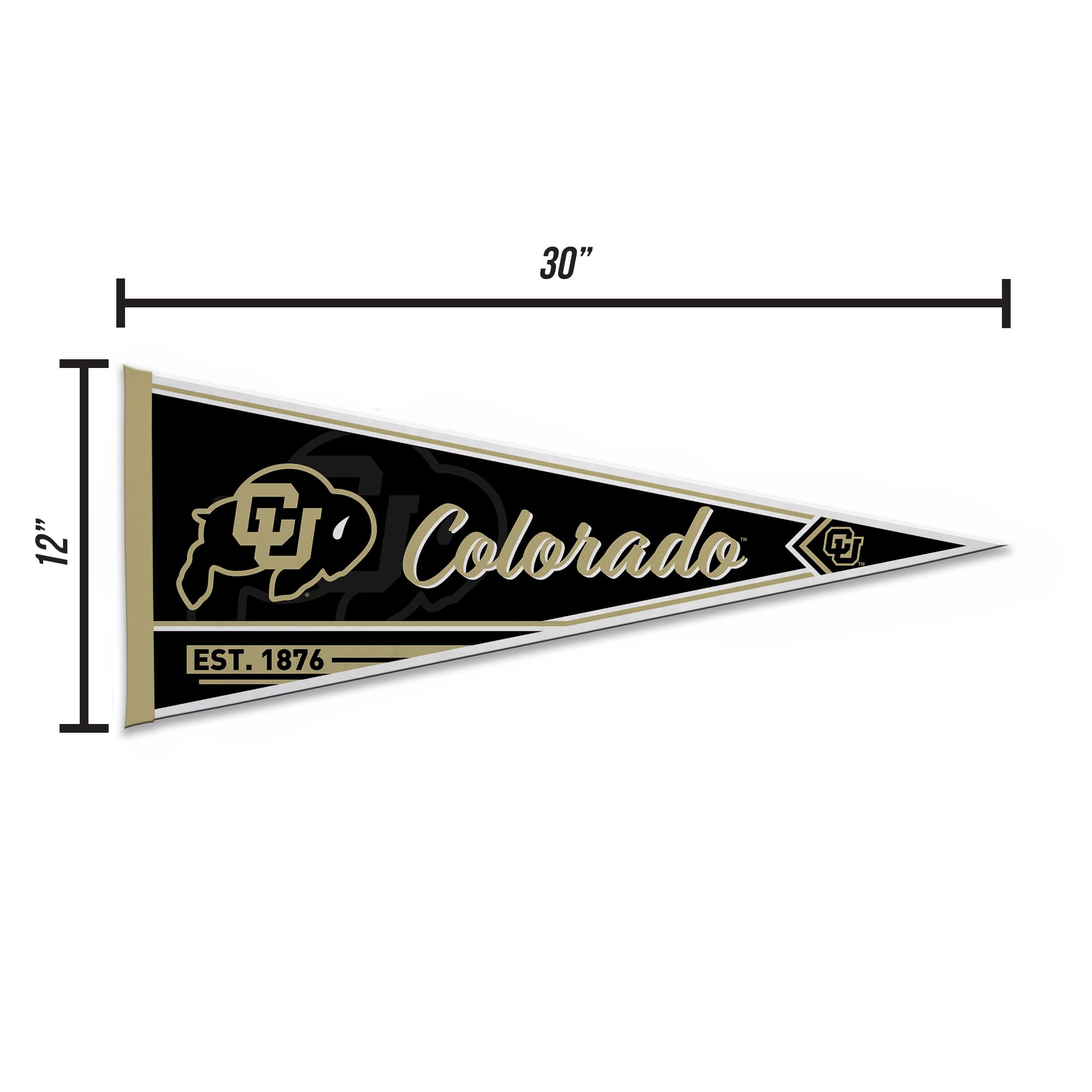 Rico Industries Ncaa Colorado Buffaloes Classic 12'' X 30'' Felt Wall D  Cor Pennant - Great For Home/Bed Room/Man Cave D  Cor