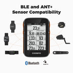 Coospo Bike Computer Wireless Gps,Bike Speedometer With Auto Backlight, Bluetooth5.0 Ant Cycling Gps Computer,Bicycle Computer W