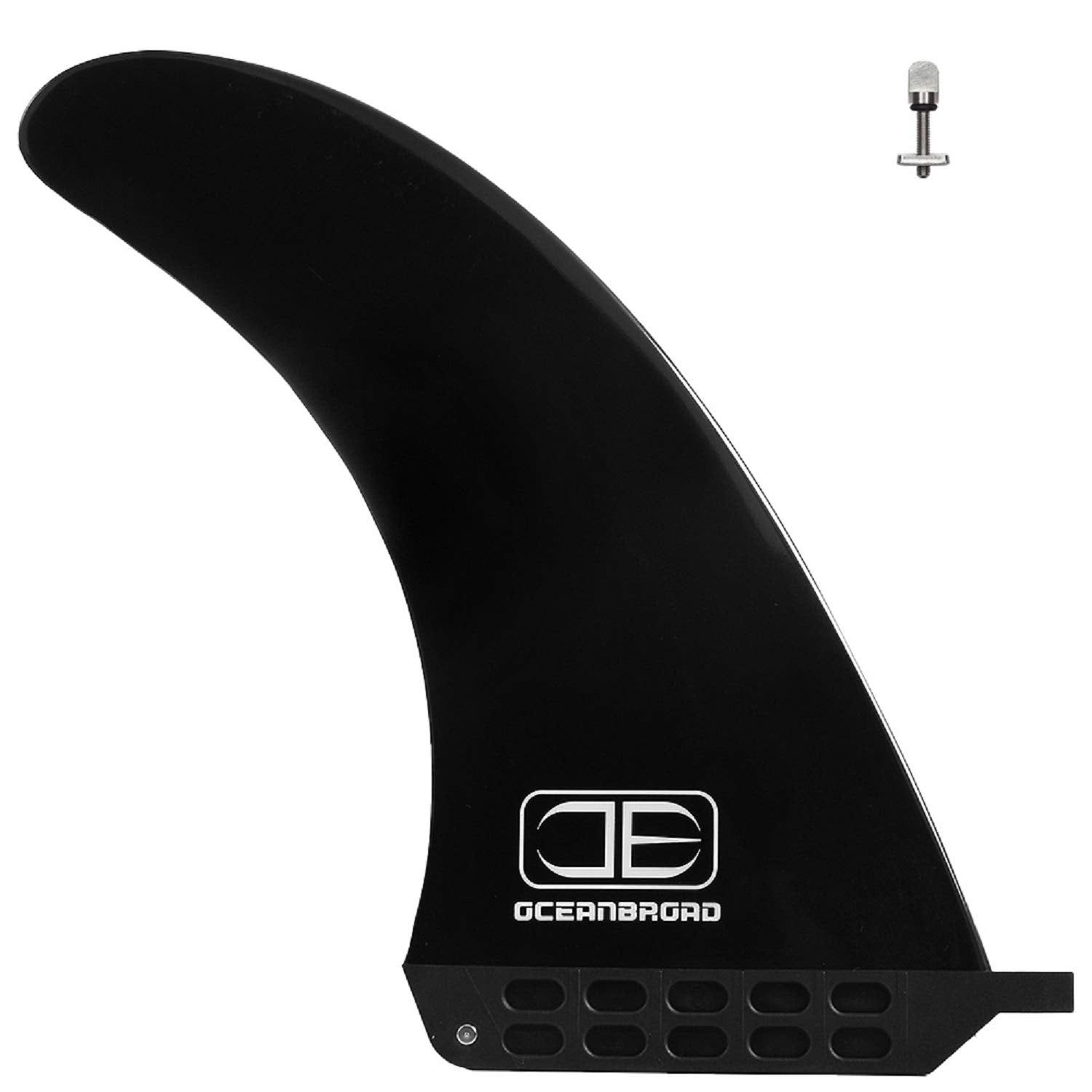 OCEANBROAD 8 Surf SUP Fin 8 Inch No-Tool Fin Screw Single Center Fin for Surfboard Longboard Paddleboard
