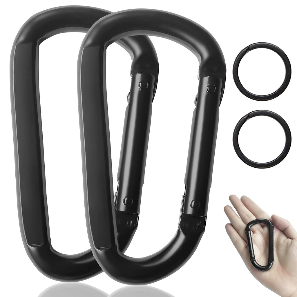 Carabiner Caribeener Clips, 3 Heavy Duty Carabiner For Hammocks, Camping Accessories, Hiking, Keychains, D Shaped Spring Hook Ca