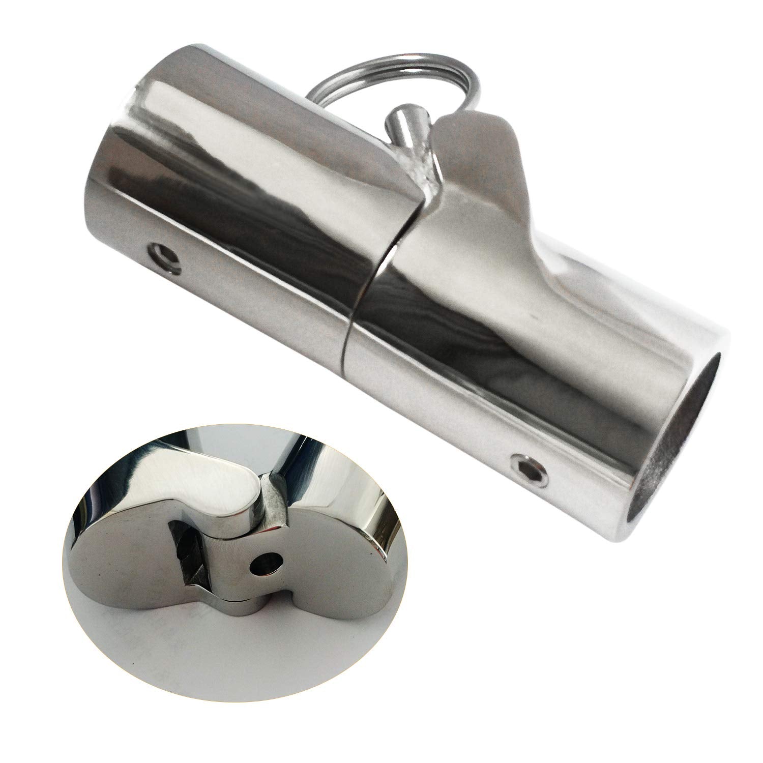 316SS Marine Grade Boat Handrail Fitting -Boat Pipe Connector,Folding Swivel Coupling Tube Joint Connector for 1 (25MM) O.D.Tube