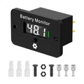 JDIAG BM280 Digital Battery Gauge for 12V-72V Lithium & Acid Batteries, Waterproof LCD Display Battery Capacity Voltage Monitor 
