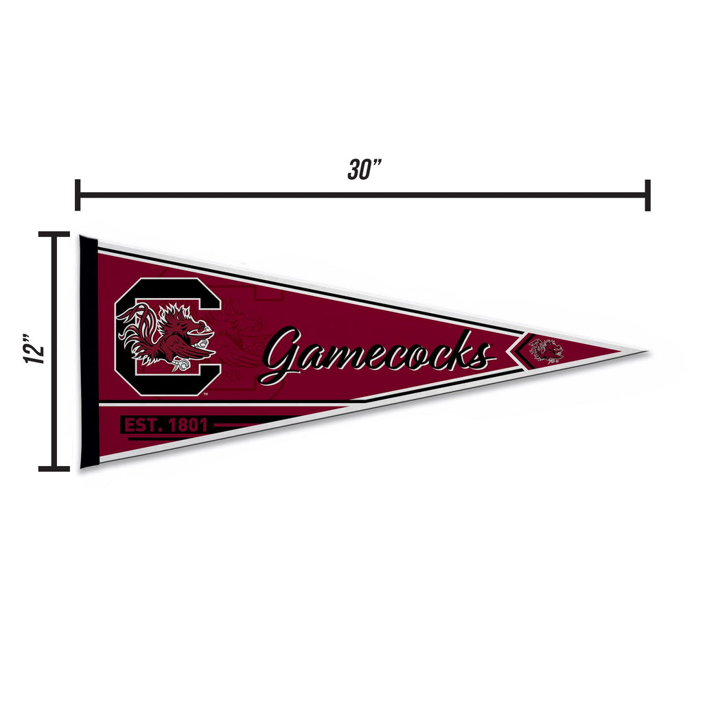 Rico Industries Ncaa South Carolina Gamecocks Classic 12'' X 30'' Felt Wall D  Cor Pennant - Great For Home/Bed Room/Man Cave D
