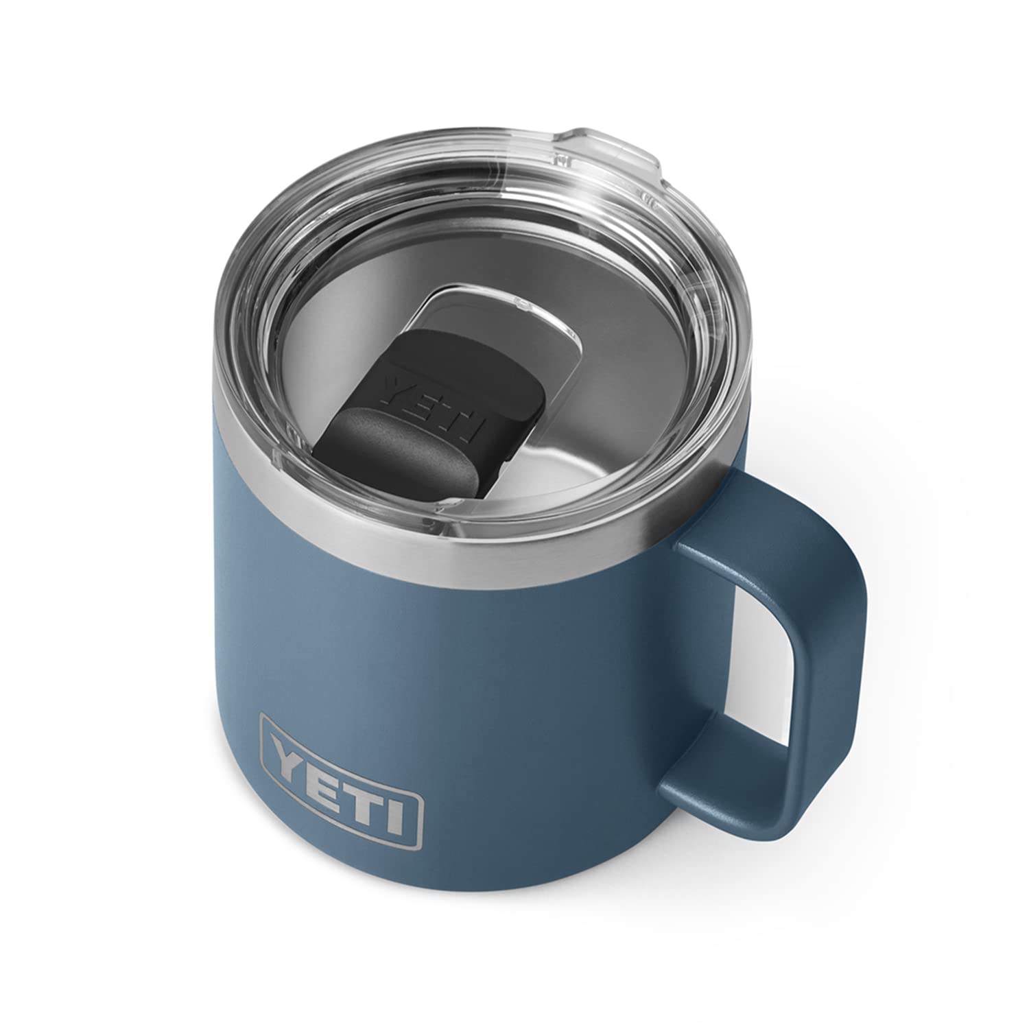 Yeti Stainless Steel Rambler Drinking_Cup, Vacuum Insulated, With Magslider Lid, 14 Ounces, Nordic Blue