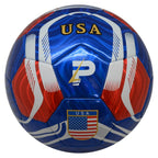 PLAYPRO Country Training Soccer Ball: World Edition (USA - Blue, 5)