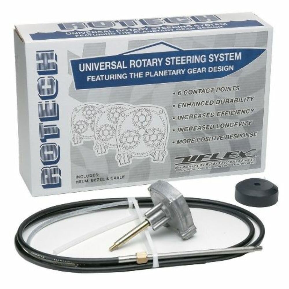 Uflex Rotech Rotary Steering Package-Cable, Bezel, Helm (16')