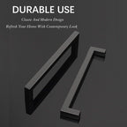 Knobwell 12 Pack Black Stainless Steel Kitchen Cabinet Door Handles, Euro Style Kitchen Drawer Pulls - Hole Centers 7-916, Overa