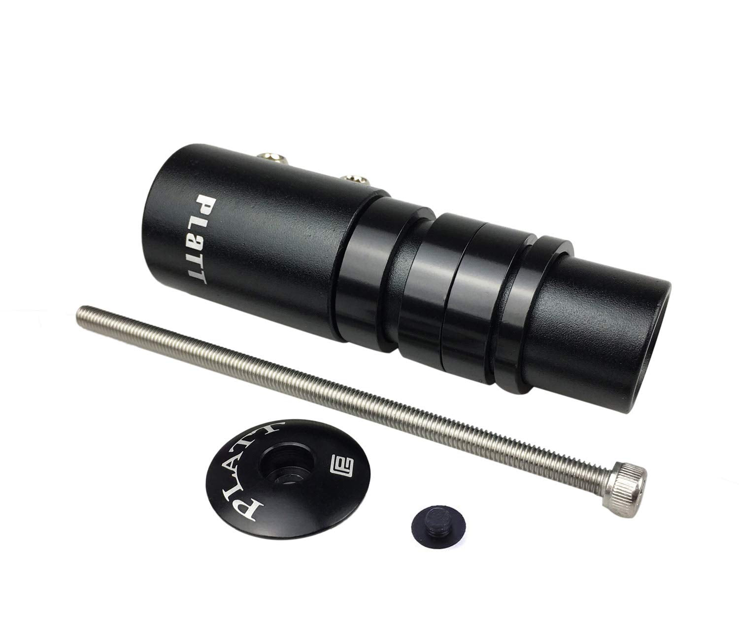 Platt Bike Fork Stem Extender Aluminum Alloy Mtb Bicycle Stem Raiser Handlebar Riser Fit For 1 1/8 Threadless Steerer Tubes,Blac