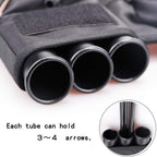 Xtacer 3 Tube Hip Quiver Hunting Training Camo Archery Arrow Quiver Holder Bow Belt Waist Hanged Target Quiver (Black -3 Tube)